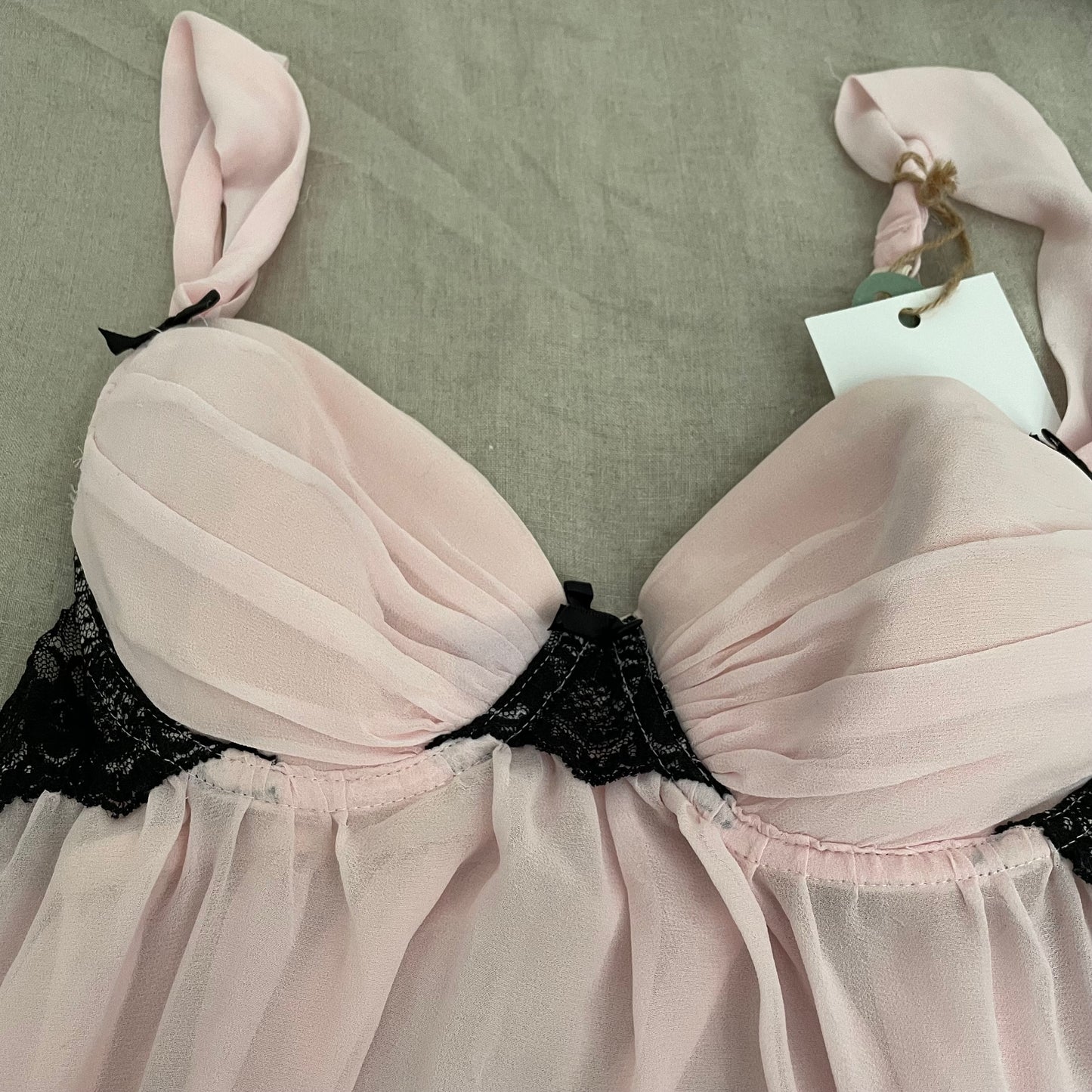 soft pink coquette y2k ruched bustier babydoll slip camisole