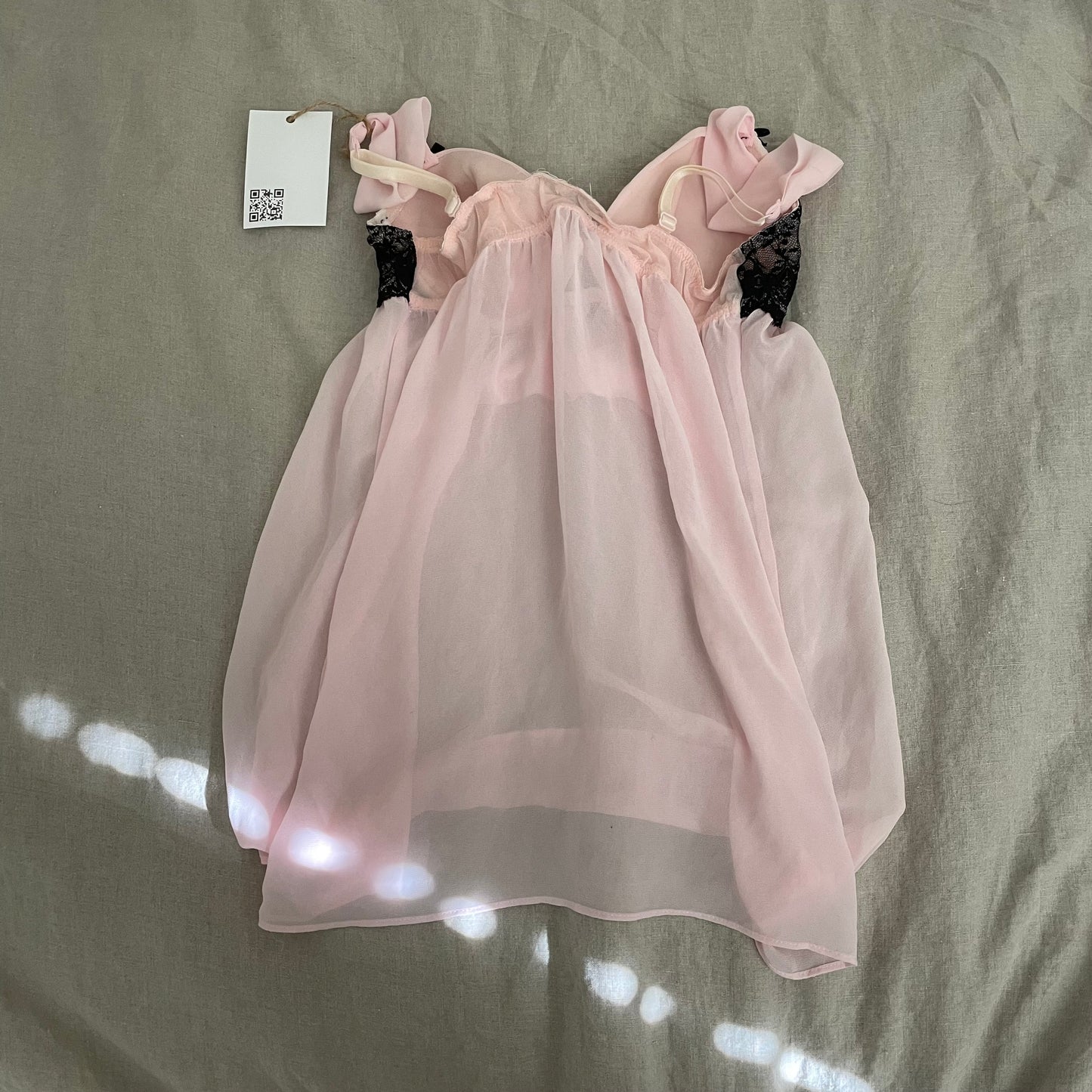 soft pink coquette y2k ruched bustier babydoll slip camisole