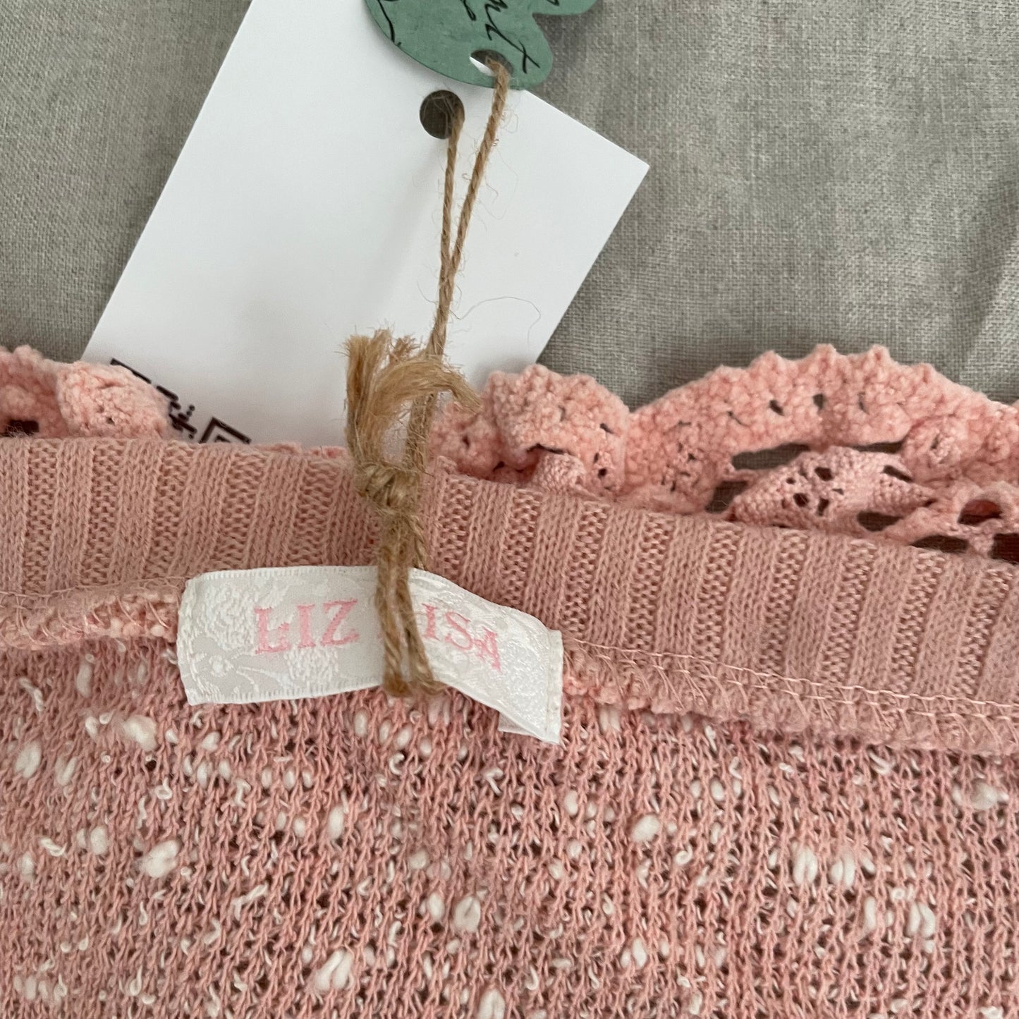 coquette pink liz lisa ruffle crochet lace collar crop bolero cardigan + cute bow