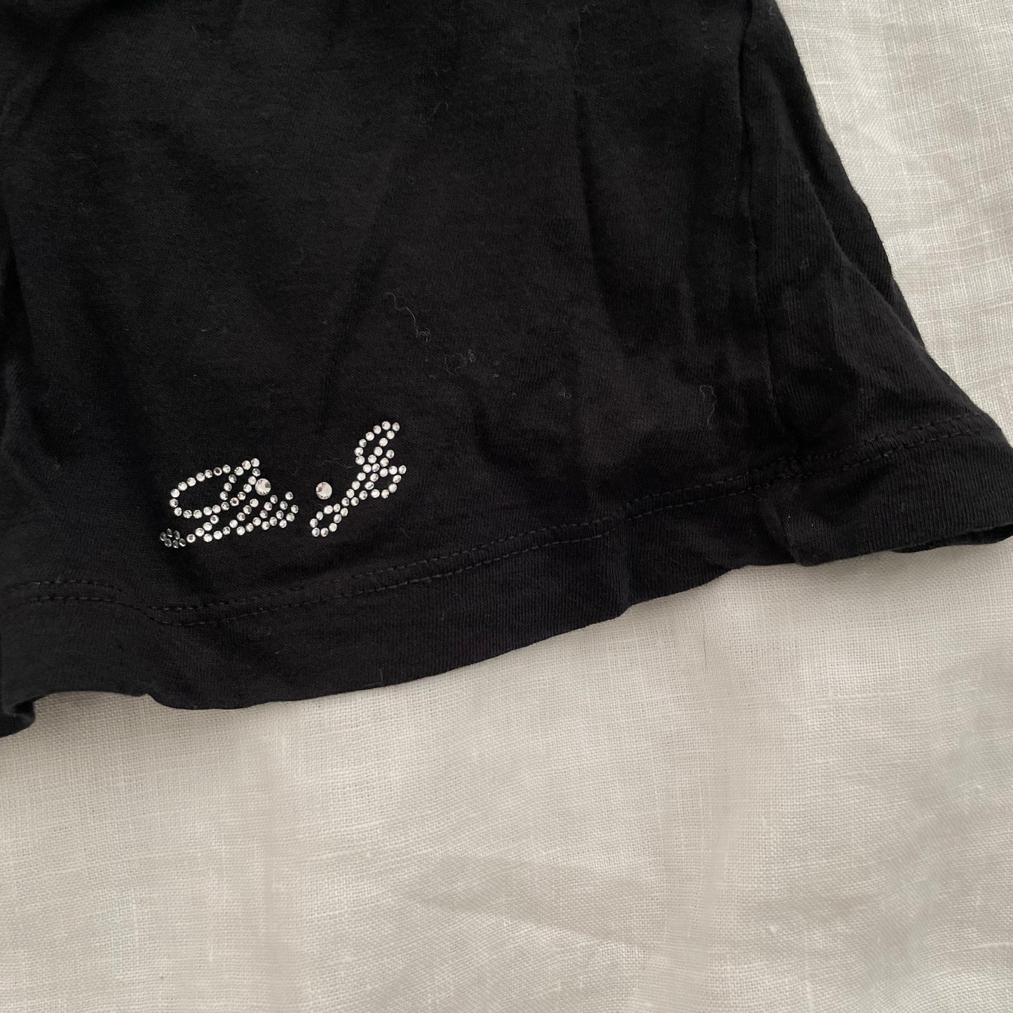 coquette balletcore liu jo black ruffle collar vest top