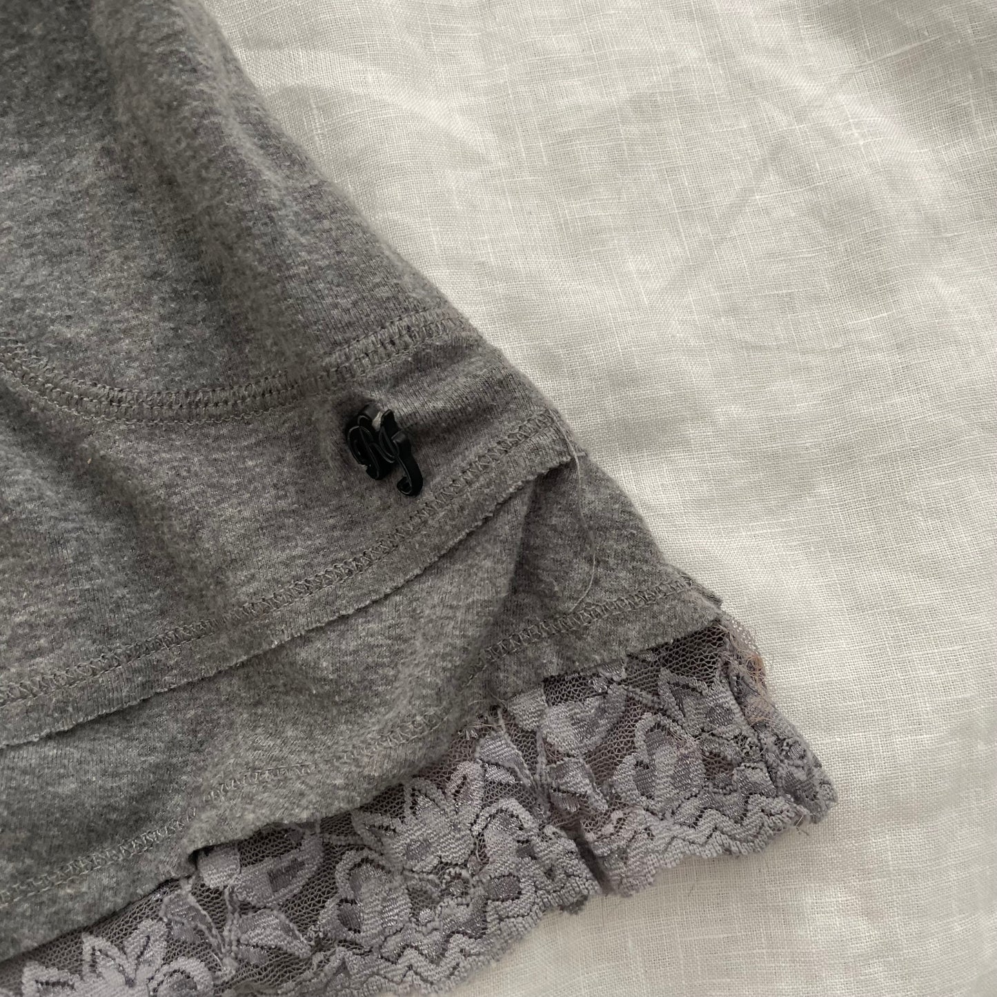 grey rifle lacey babydoll camisole with ribbon bow detail