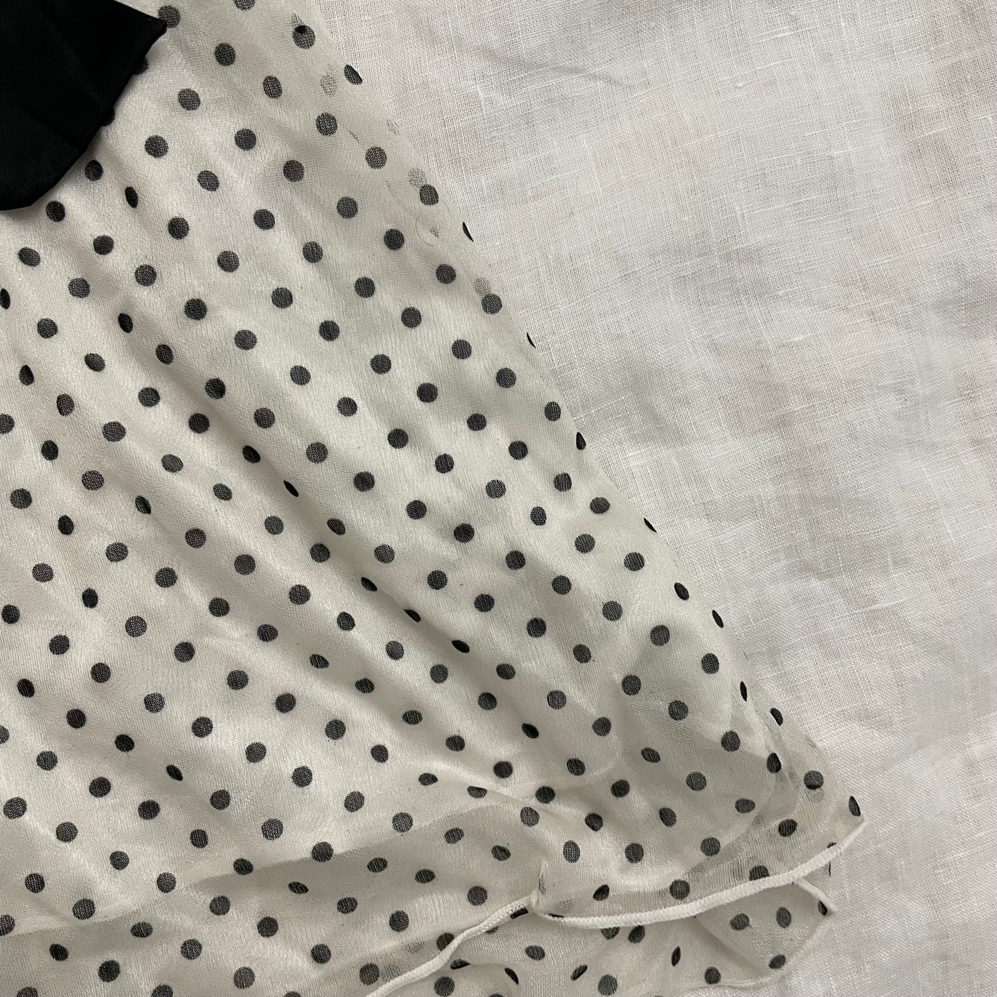 d&s white black polka dot lacey bustier babydoll camisole