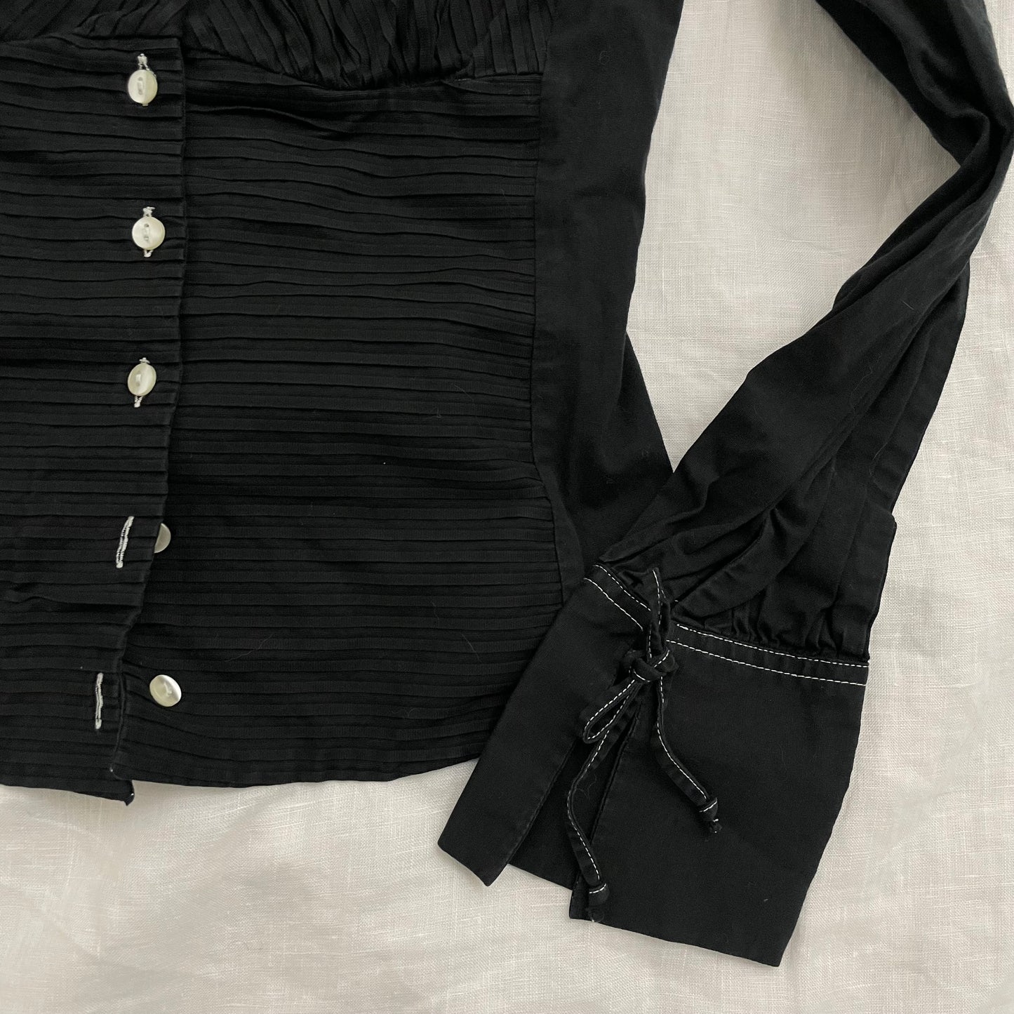naracamicie long sleeve high collar wide neck bustier long sleeve blouse
