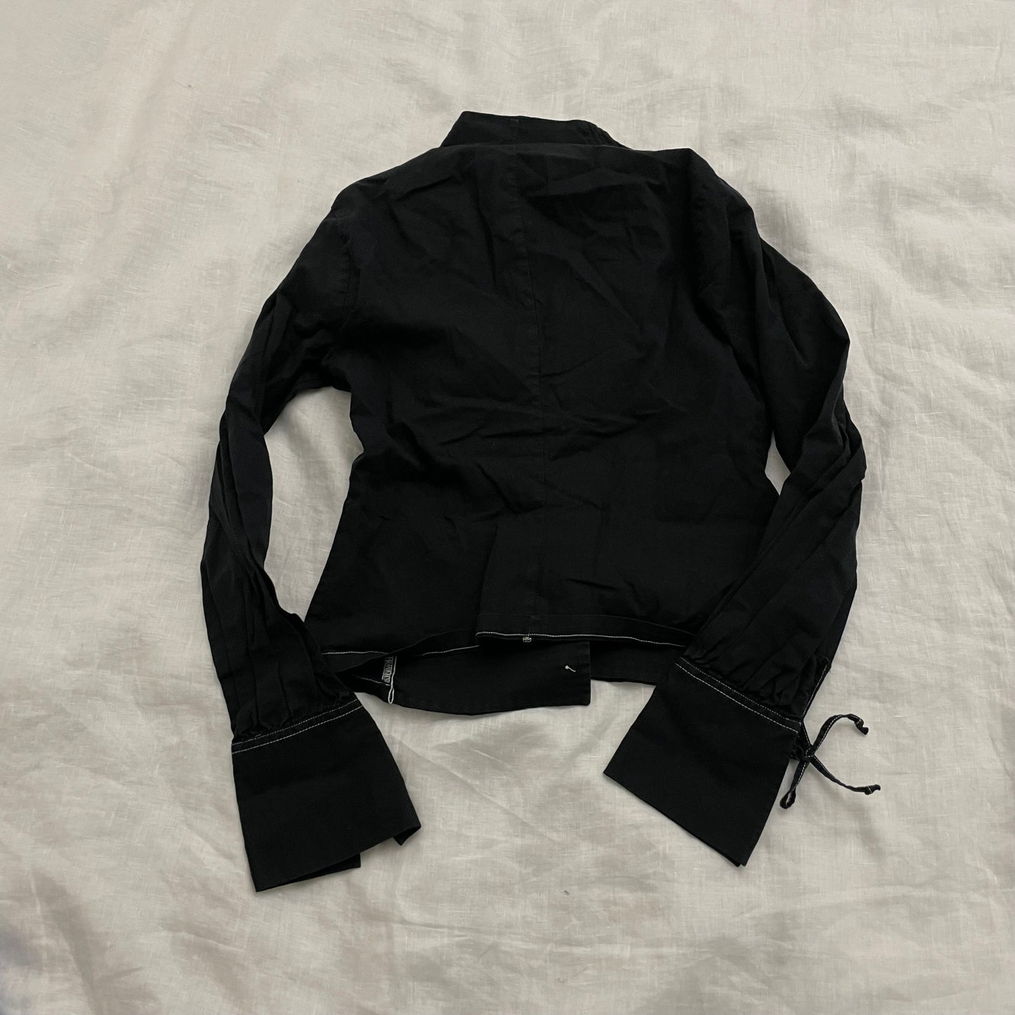 naracamicie long sleeve high collar wide neck bustier long sleeve blouse