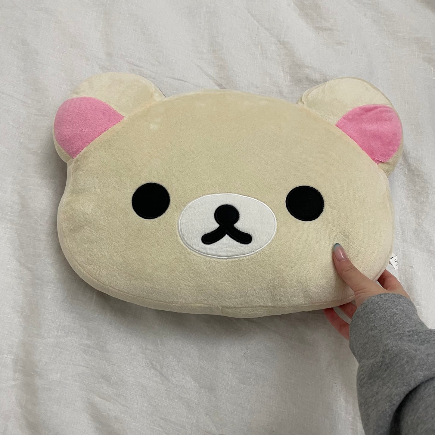 lawson exclusive rilakkuma korilakkuma & chairoikoguma two sided reversible friendship cushion plushie