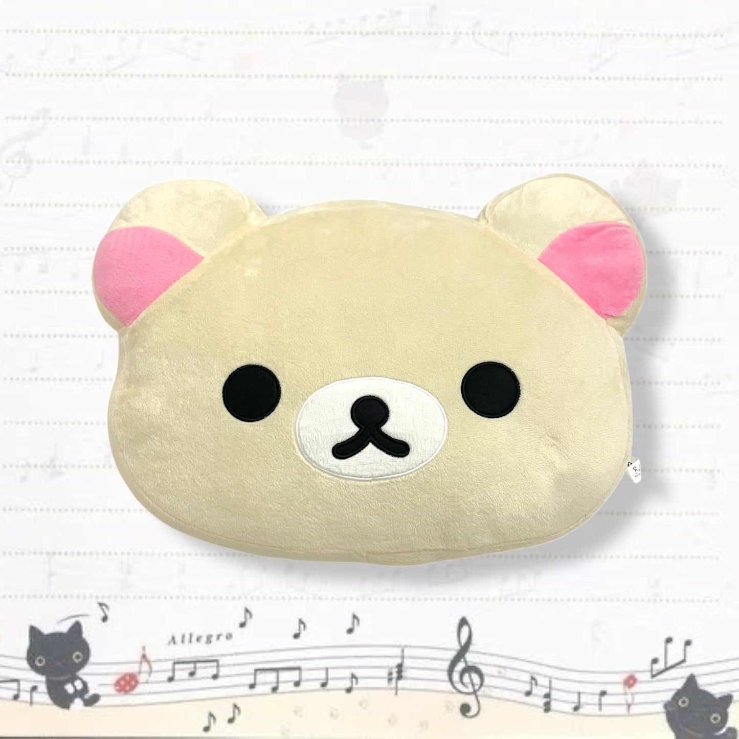 lawson exclusive rilakkuma korilakkuma & chairoikoguma two sided reversible friendship cushion plushie