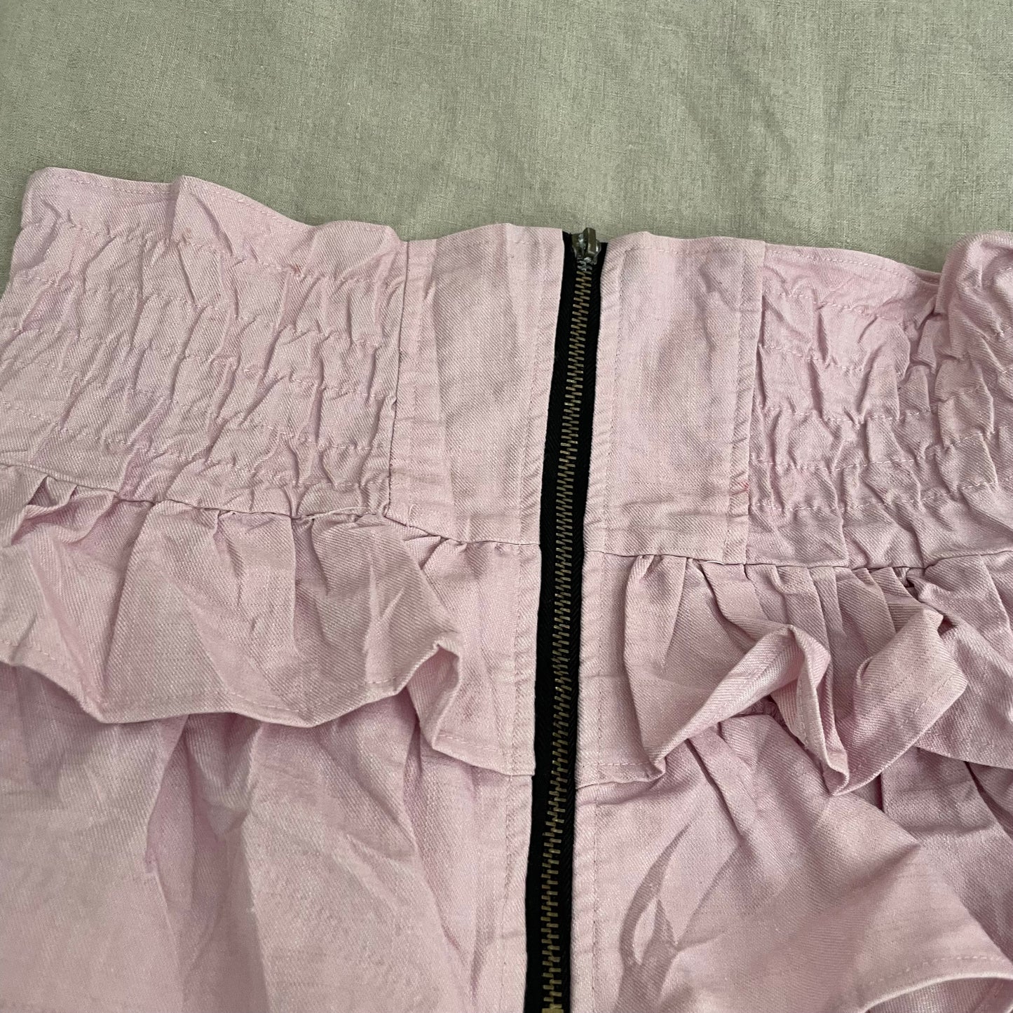 coquette y2k preppy lilac pink high waisted zip ruffle tiered mini skirt