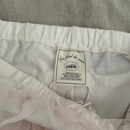 coquette dollette soft pink fairy tulle lace tiered gelato pique frilly bloomer shorts