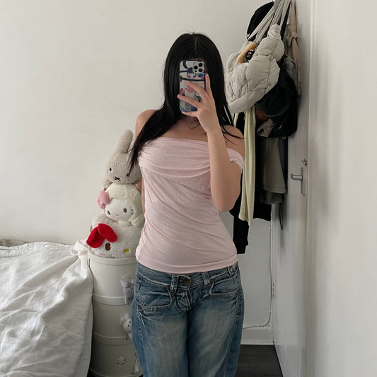 3suisses soft pink draped lightweight cowl neck top