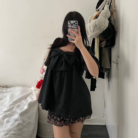 black pink floral print tiered ruffle mini skirt