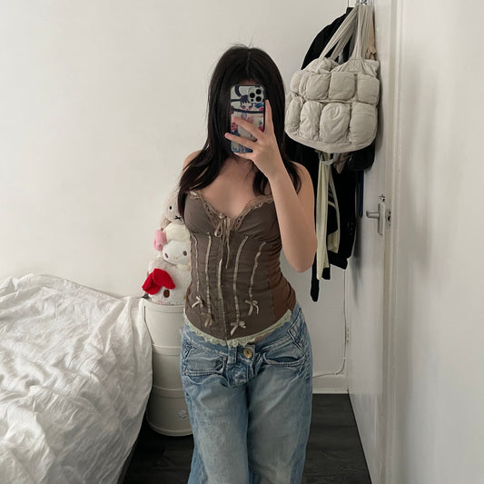 kaos khaki bustier corset camisole
