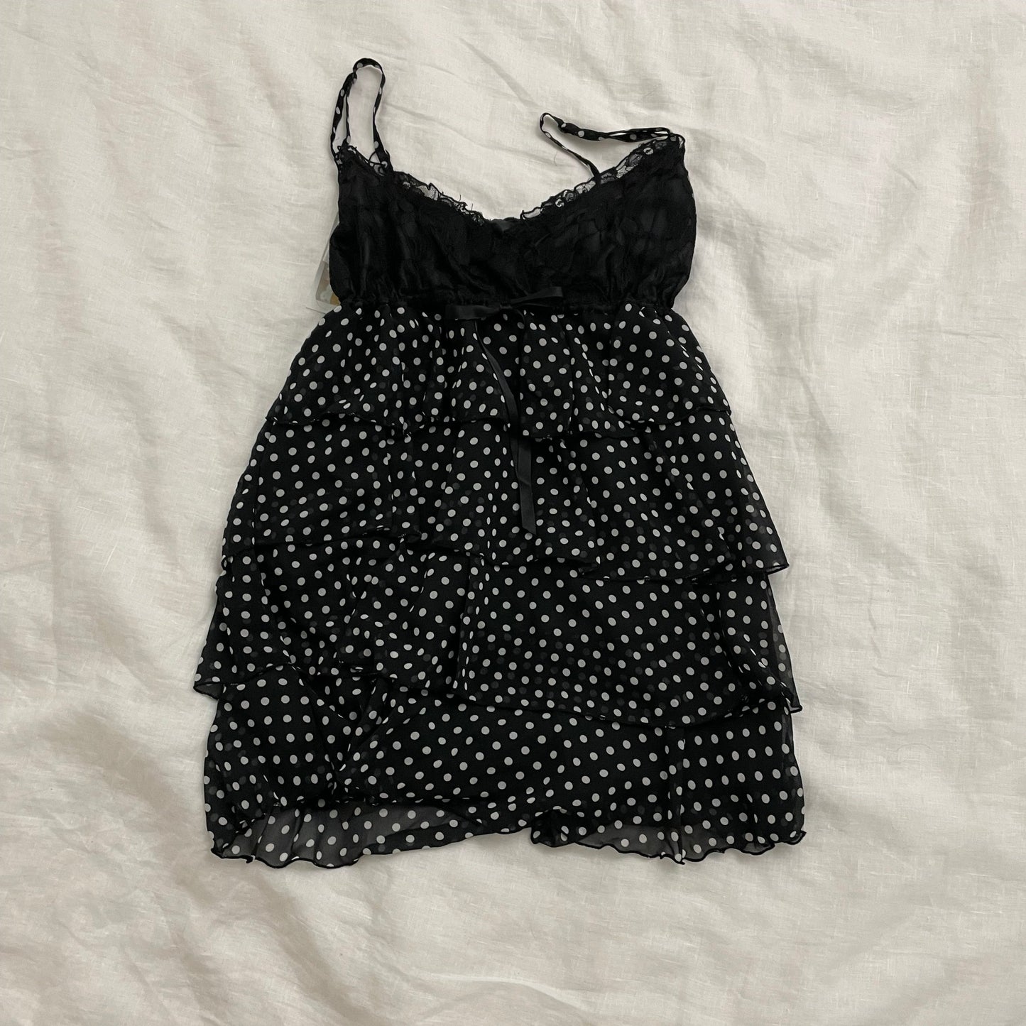 vintage lacey polka dot babydoll camisole