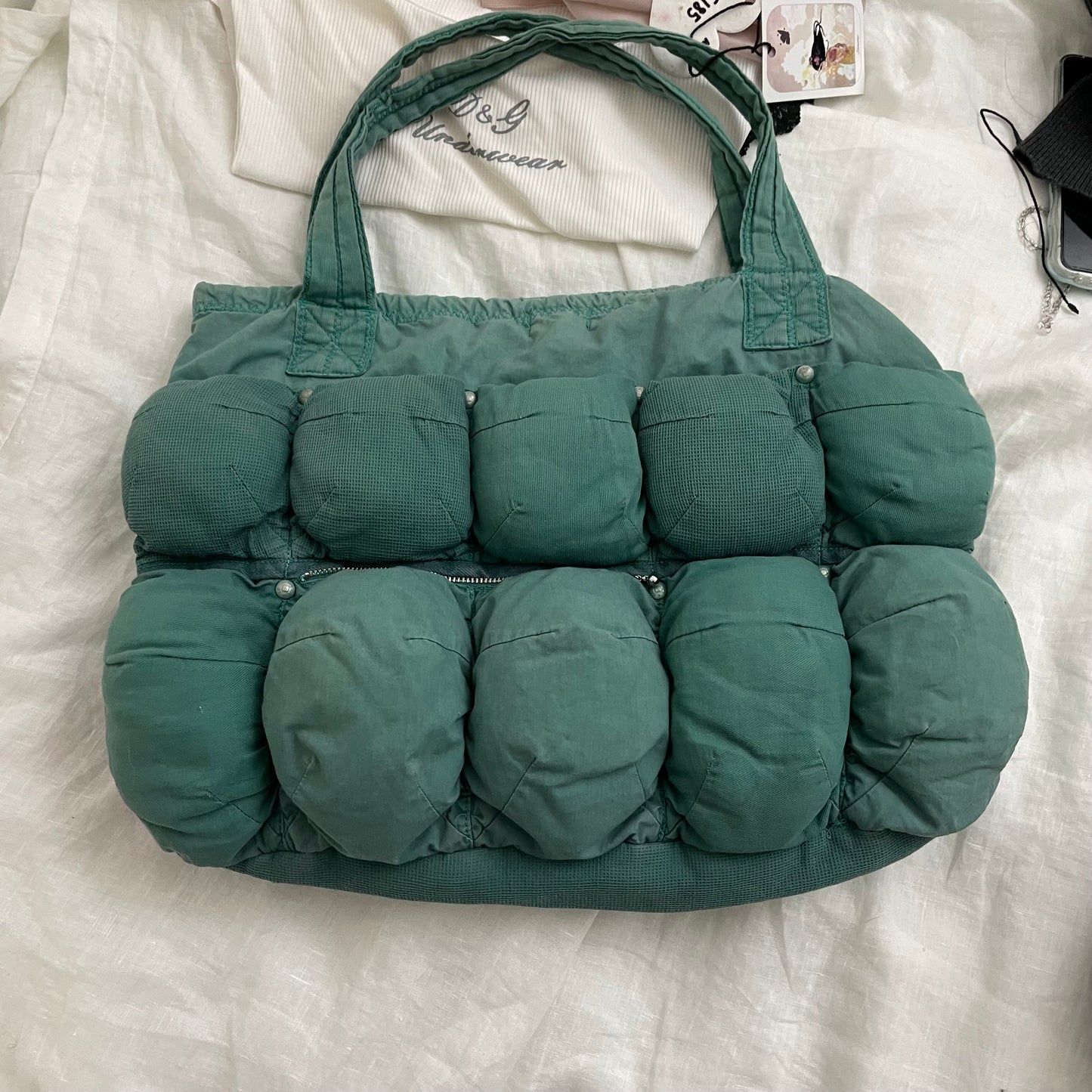 marithé & françois girbaud mfg sea green pokachu bag