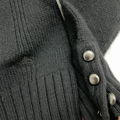 burberry london black utility military style shoulder knit cardigan jacket