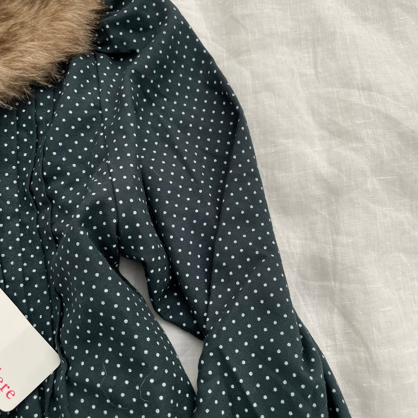 sorridere dark green polka dot print babydoll blouse