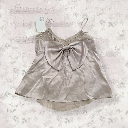 romantic coquette jill stuart lilac silky bow babydoll camisole
