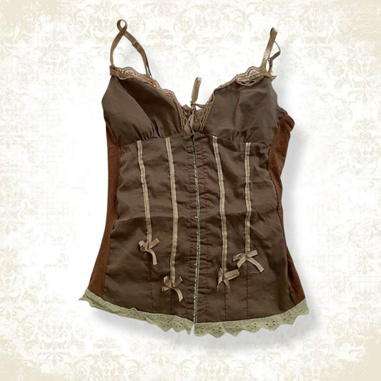 kaos khaki bustier corset camisole