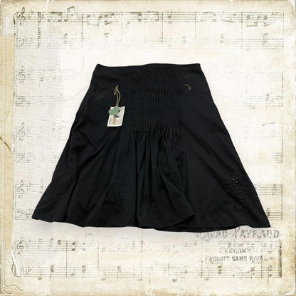 double peace one black midi skirt