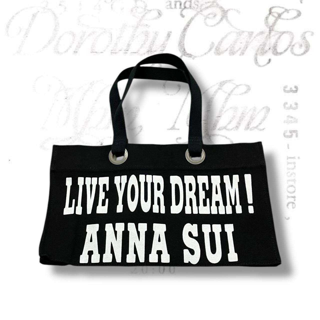 anna sui 00s black rectangle tote bag