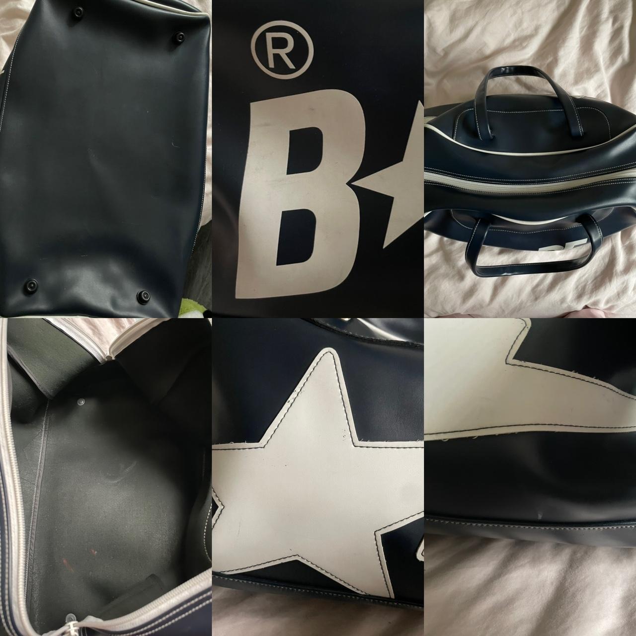 rare vintage 2000s a bathing ape (bape) navy vinyl bowling bag