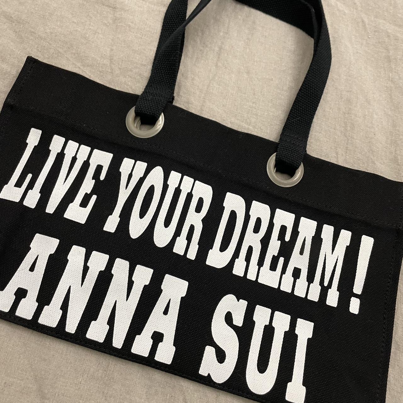 anna sui 00s black rectangle tote bag