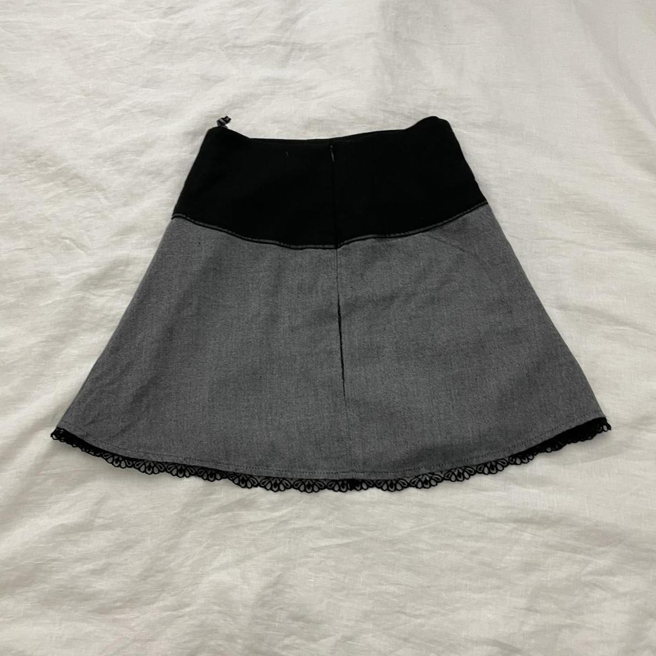 morgan de toi romantic grey midi length flared skirt